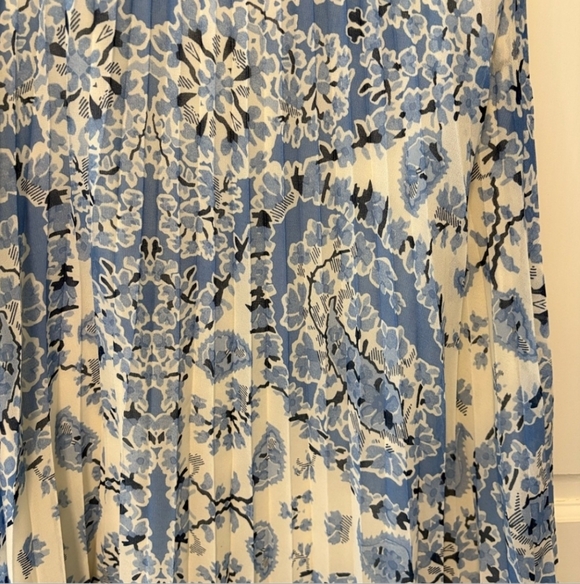 Sezane Dune Alcazar Blue Midi Skirt - Picture 3 of 7